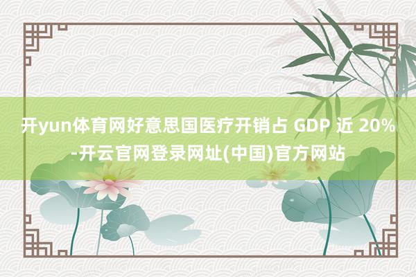 开yun体育网好意思国医疗开销占 GDP 近 20%-开云官网登录网址(中国)官方网站