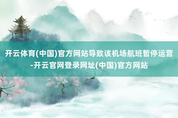 开云体育(中国)官方网站导致该机场航班暂停运营-开云官网登录网址(中国)官方网站