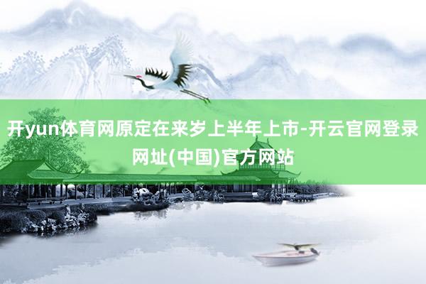 开yun体育网原定在来岁上半年上市-开云官网登录网址(中国)官方网站