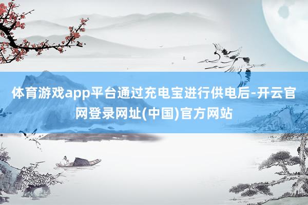 体育游戏app平台通过充电宝进行供电后-开云官网登录网址(中国)官方网站